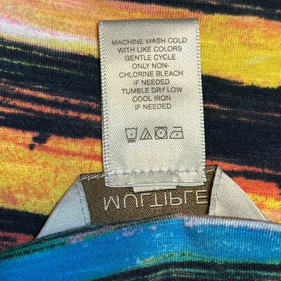 Multiples Colorful Striped Knit Top Medium Retro Casual 3/4 Sleeve T-Shirt - Picture 7 of 7